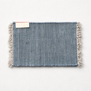Blue Woven Placemat with Fringe